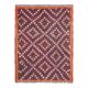 1970s Vintage Turkish Oushak Handmade Wool Cotton Red Runner Rug 161x214
