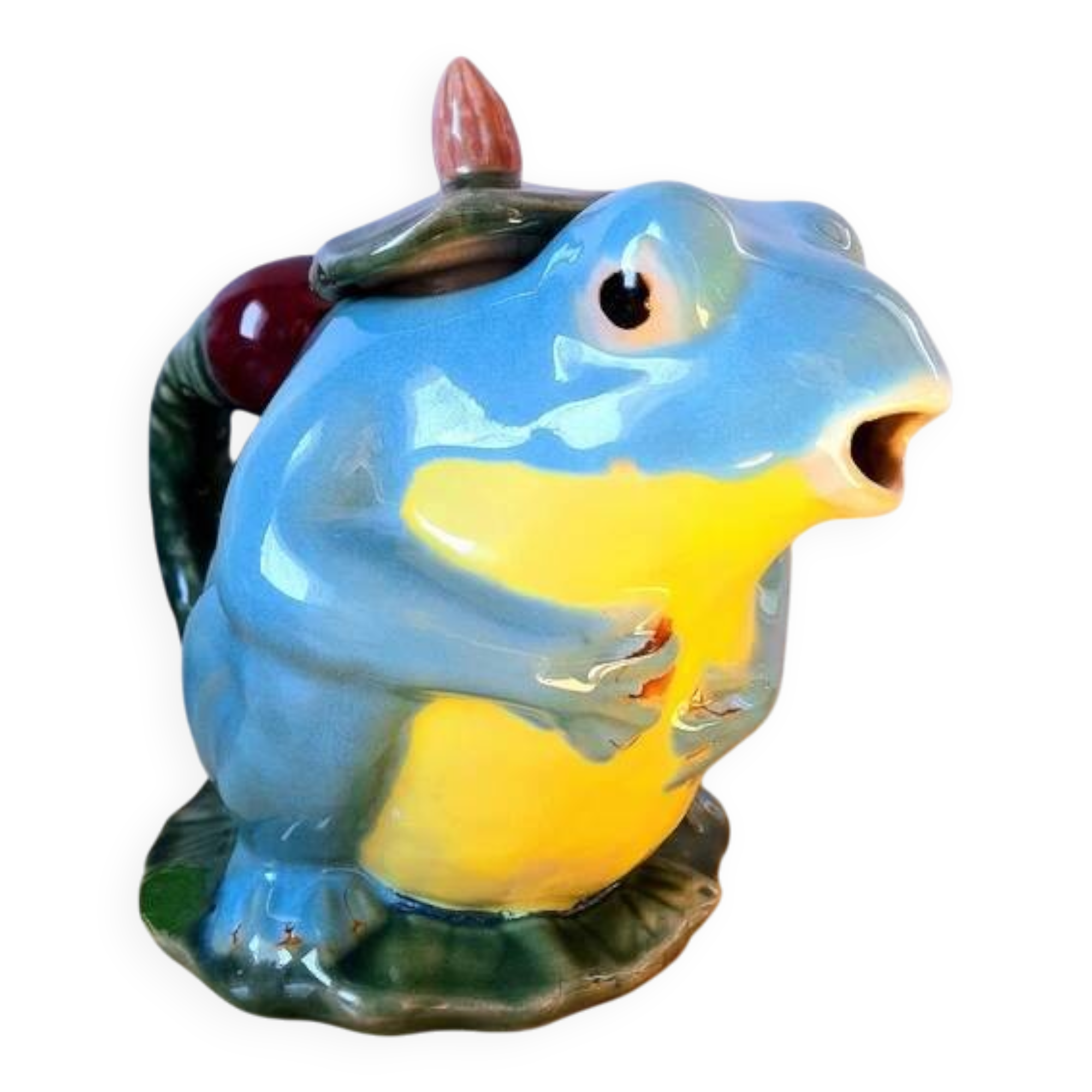 Athezza frog teapot in earthenware
