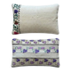 Set of 2 vintage embroidered cushion covers 36x61 cm