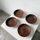 Antique walnut wooden bowls
