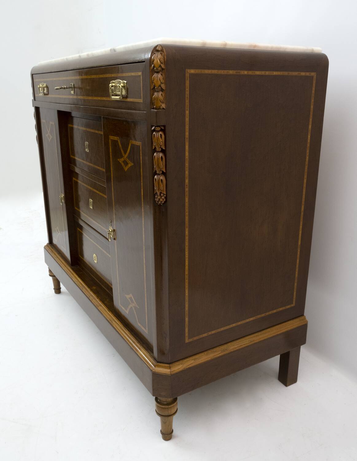 Liberty Italian Thuja Briar and Pink Portugal Marble Dresser, 20s