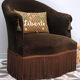 Chocolate toad armchair