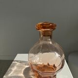Pink glass liqueur decanter