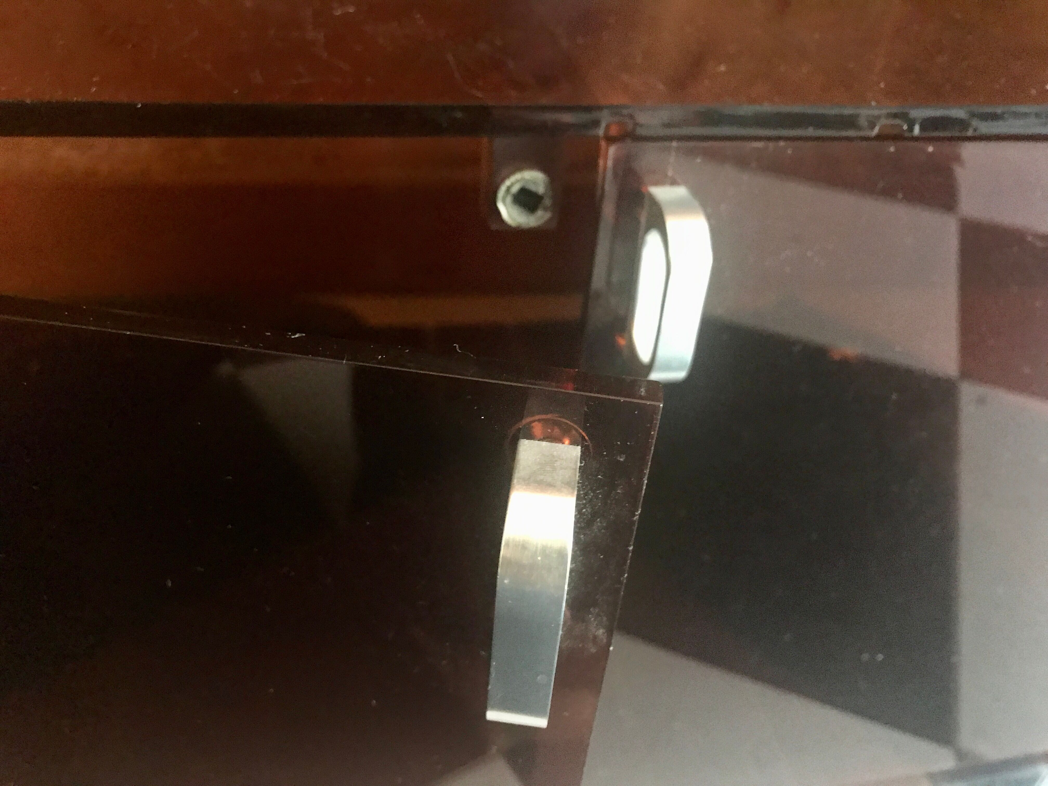 Vintage HI-FI cabinet in smoked plexiglass, Circa 1970