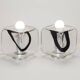 Fratelli Toso, Pair of Murano blown glass lamps, F.lli Toso, Murano Italy 1970s