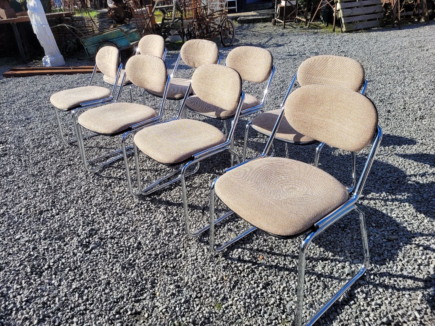 Set of 8 vintage office chairs