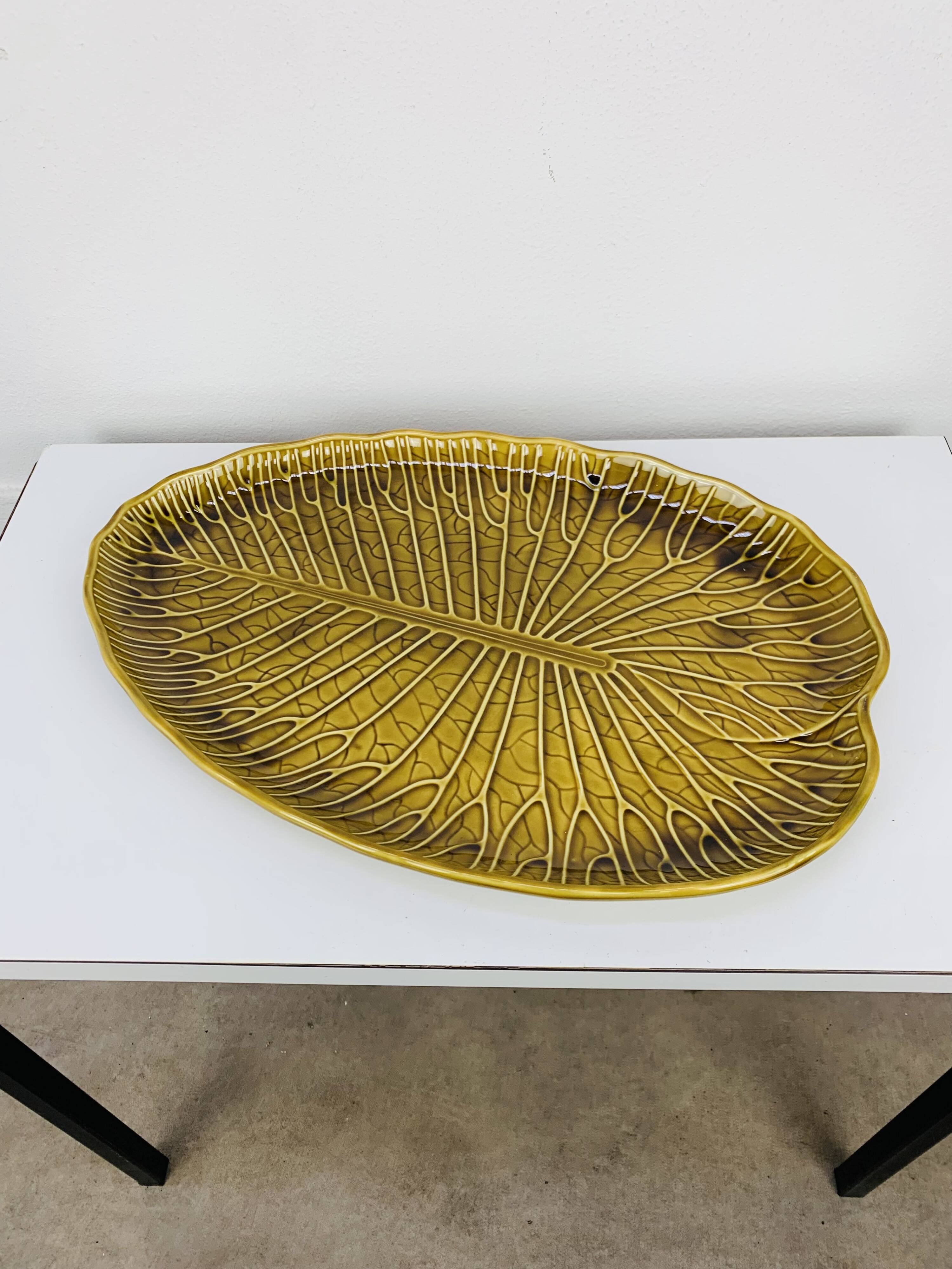 Gien Water Lily Dish, vintage ceramic