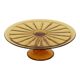 Amber Art Deco Cake Platter / Pastry Dish – Depression Glass