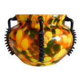 Art Nouveau speckled glass vase