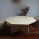 Table basse travertin vintage octogonale