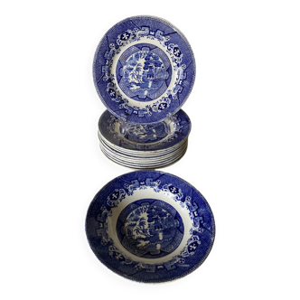 Lot de 11 Assiettes Ruwaha Willow