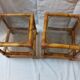 Pair of nightstands in rattan
