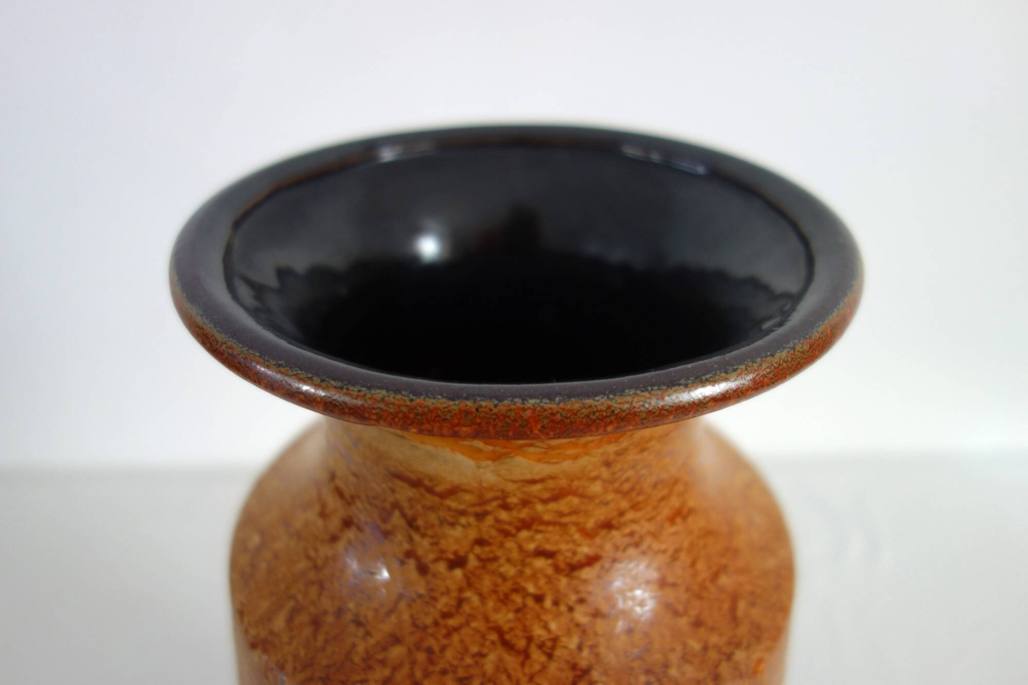 Large Scheurich vase, fat lava decor, 60s