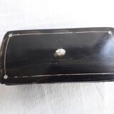 Old Napoleon III style snuffbox in blackened wood