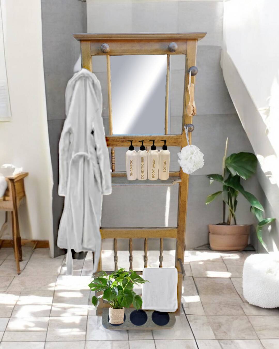 Vestiaire mural en bois