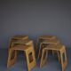Tabourets Benjamin vintage IKEA en contreplaqué par Lisa Norinder, 1999. Lot de 6