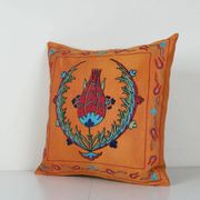 Housse de coussin brodée vintage 51x51 cm
