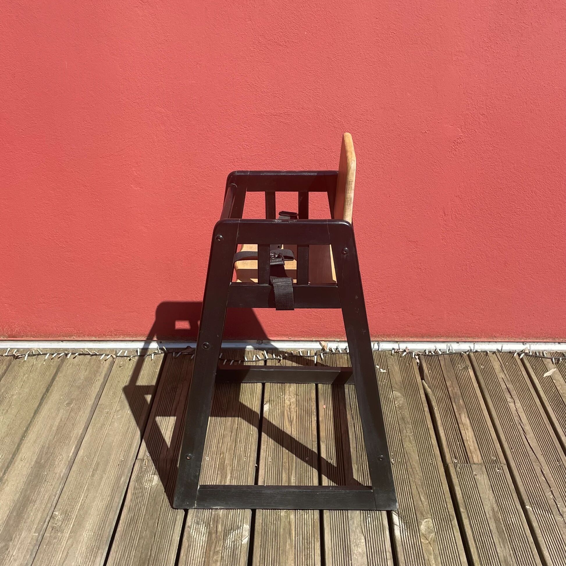 Wooden high chair for baby