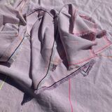 Tablecloth 100% Belgian linen and embroidered by hand