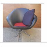 Balloon Shell Armchair "EGG" 60/70 Scandinavian design by Karl Eric Klote for Overman