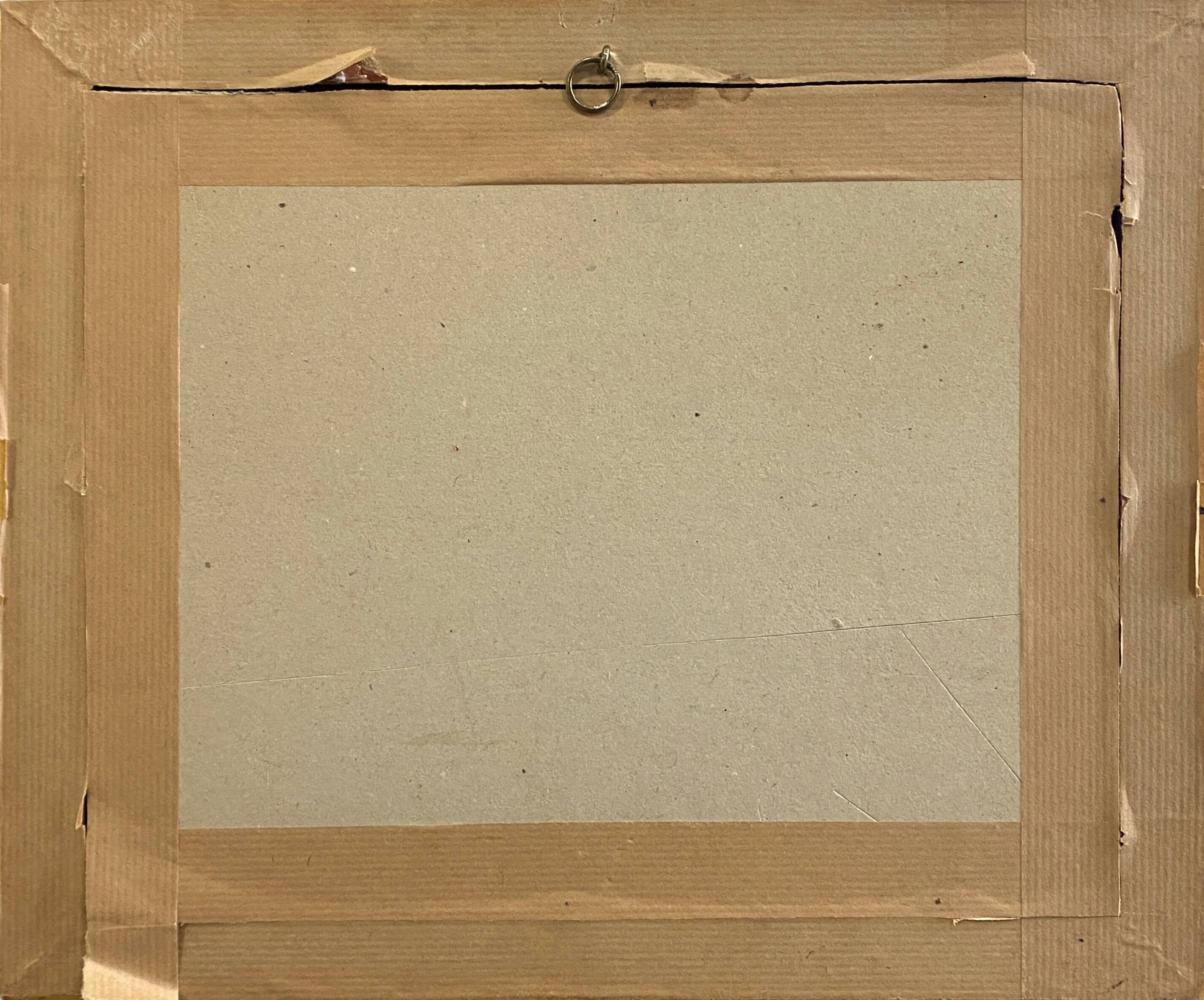 Watercolor paintings Austria Furberg and Unterach and frame circa 1950