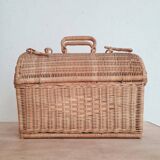 Old rattan trunk