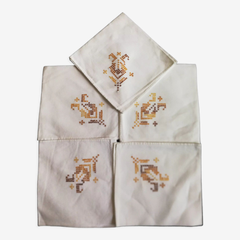 Lot de 5 serviettes de table