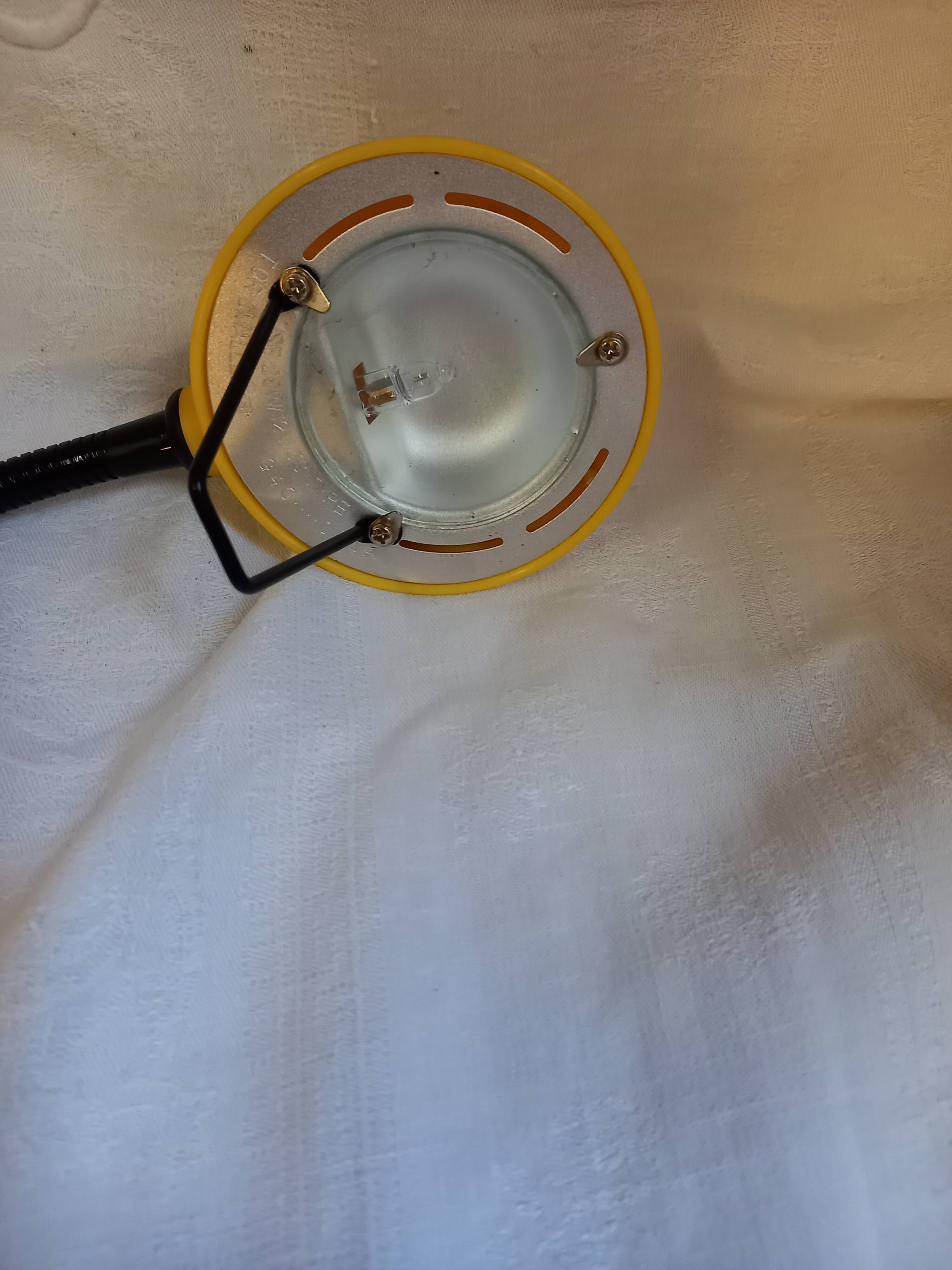 Yellow desk lamp, adjustable, Mathias, 1980s