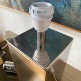 Pair of Building lamps in brushed stainless steel. Roche-bobois. France 1970