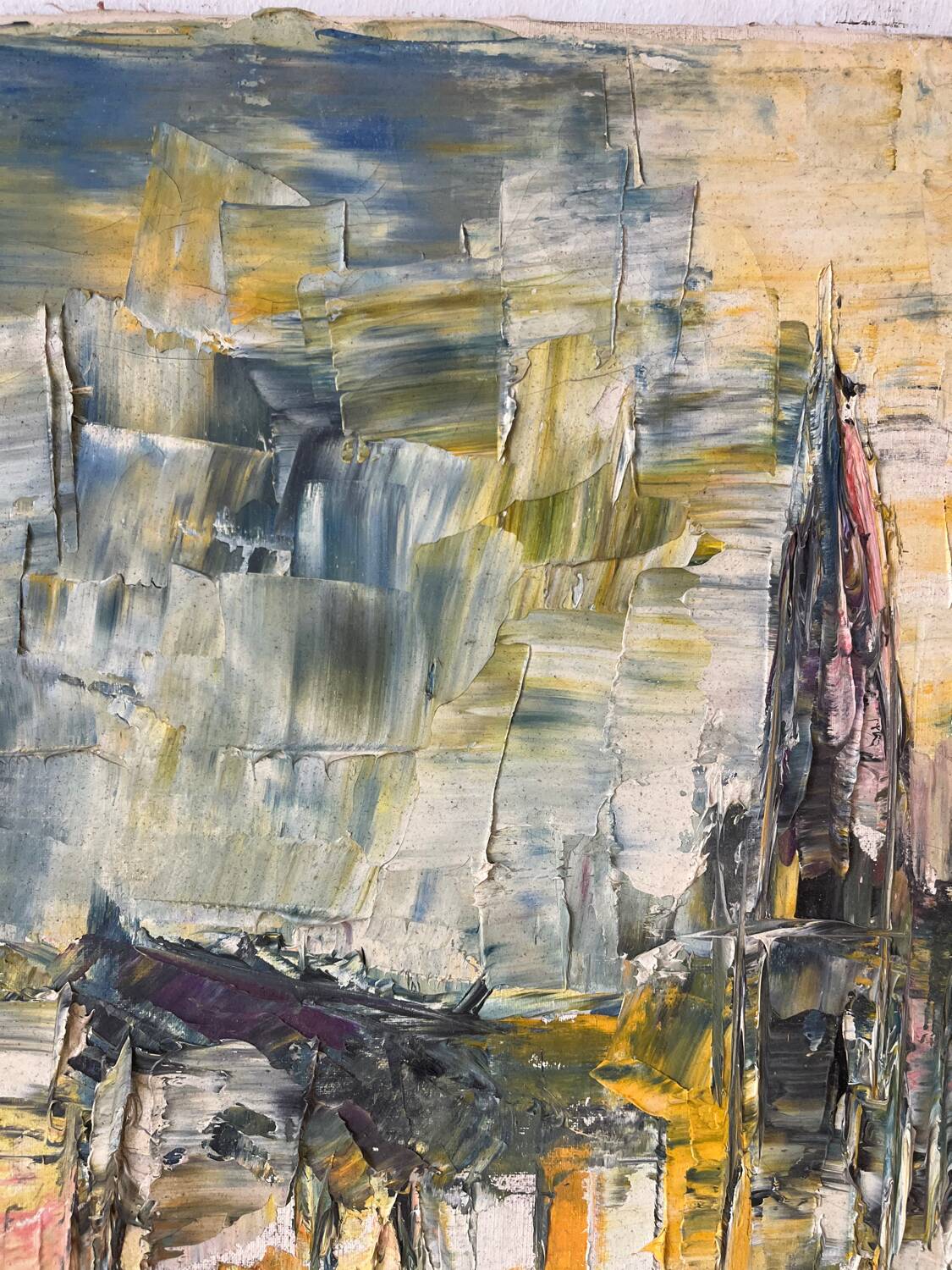 Main Street, knife technique, signed M Attal 1974