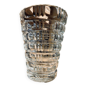 Daum Nancy faceted crystal vase