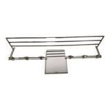 Art Deco chrome wall coat rack
