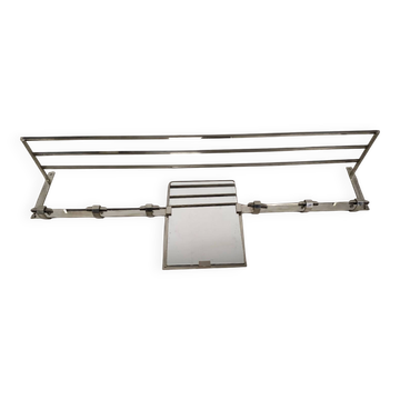 Porte manteaux murale art déco chromé
