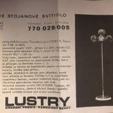 1970's Ceiling Lamp by Miroslav Cermak for Kamenicky Senov Factory