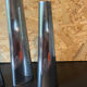 Trio of aluminum candle holders year 90