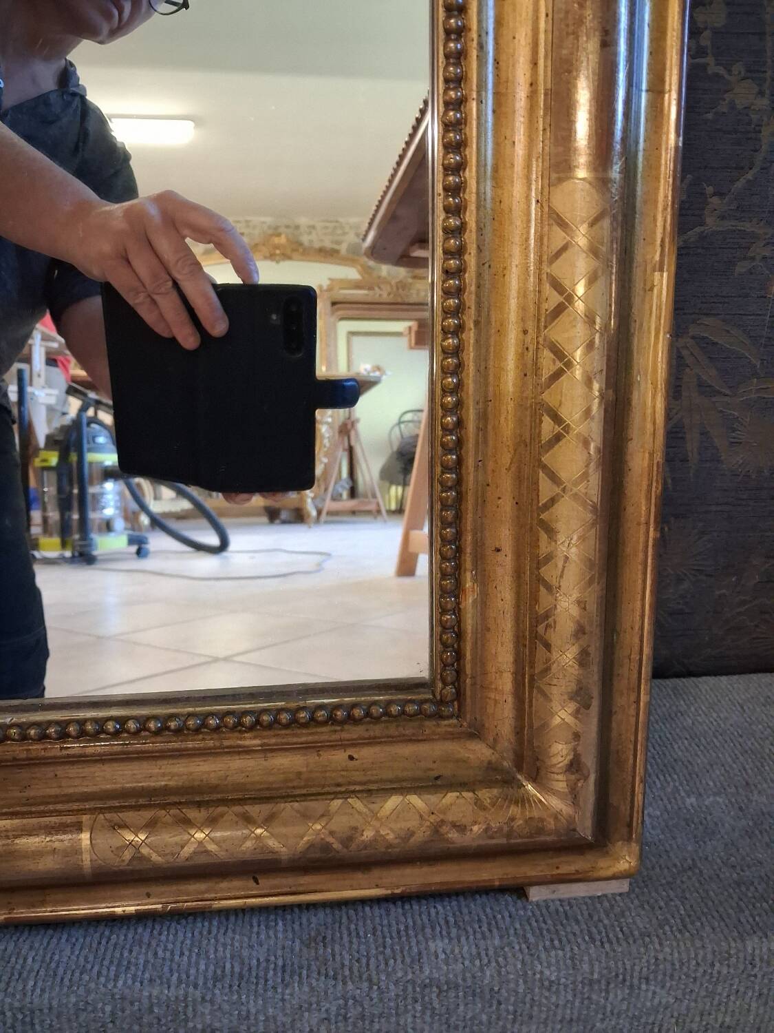 Louis Philippe period mirror 83 x 59