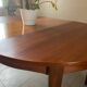 Vintage French house extendable round table (very large when unfolded)