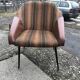 Mid-Century brown armchair in metal and upholstery fabric, VEB Waldheim 1960s