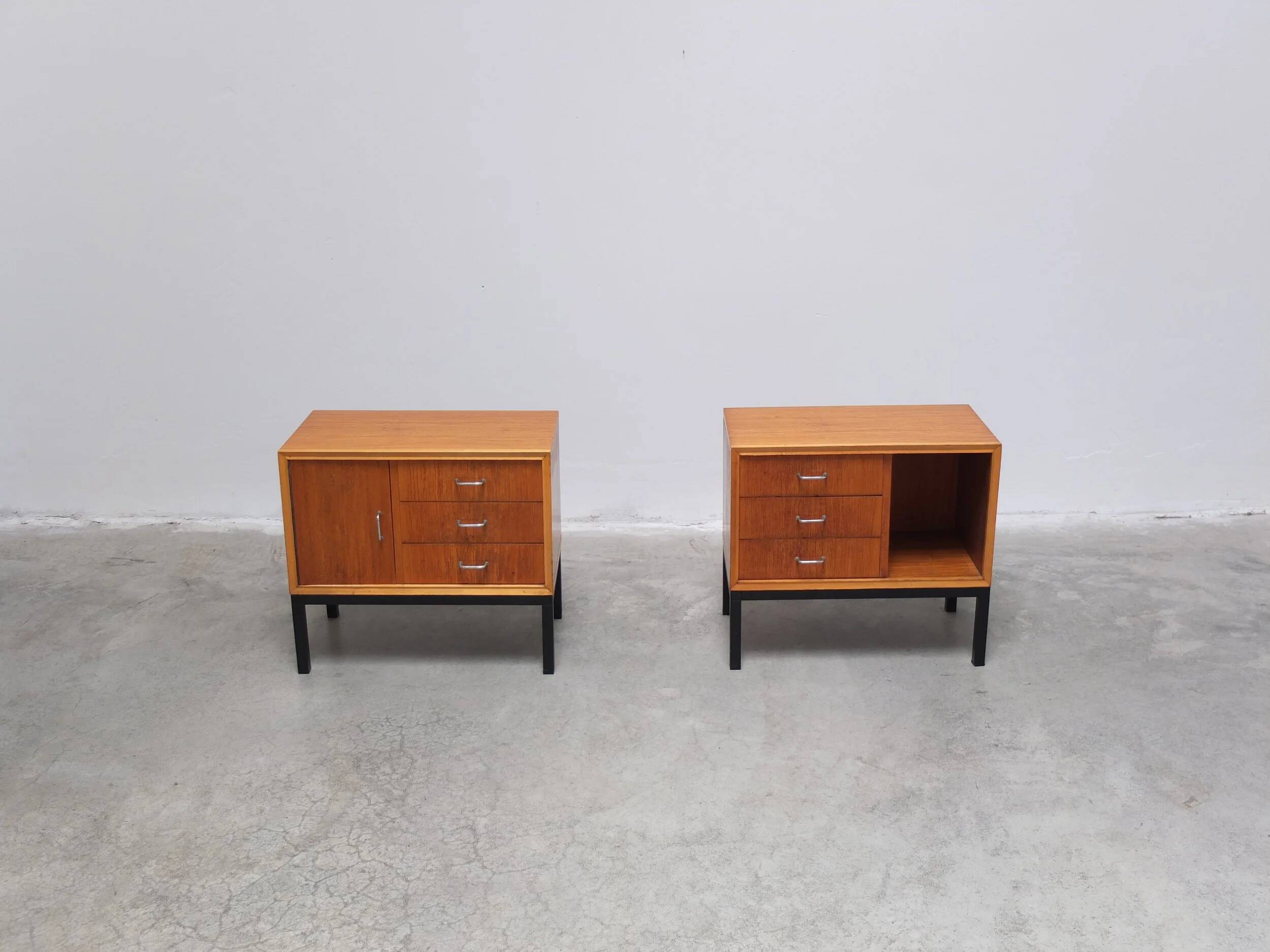 Pair of mid-century side tables in the style of Jos De Mey, 1950s