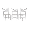 Suite of 3 iron chairs