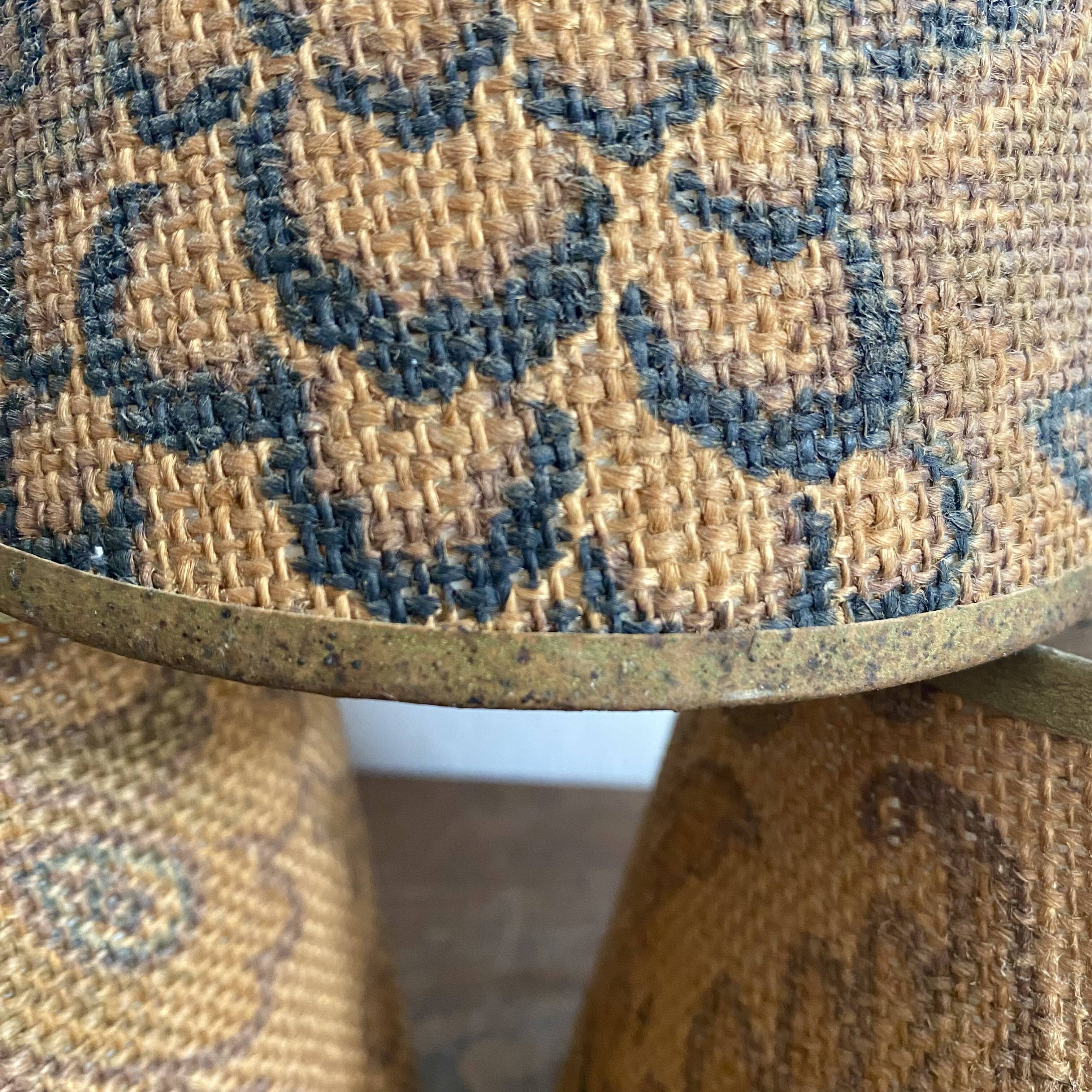 Old jute lampshades to be installed