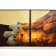 Modernist diptych, oil on canvas
