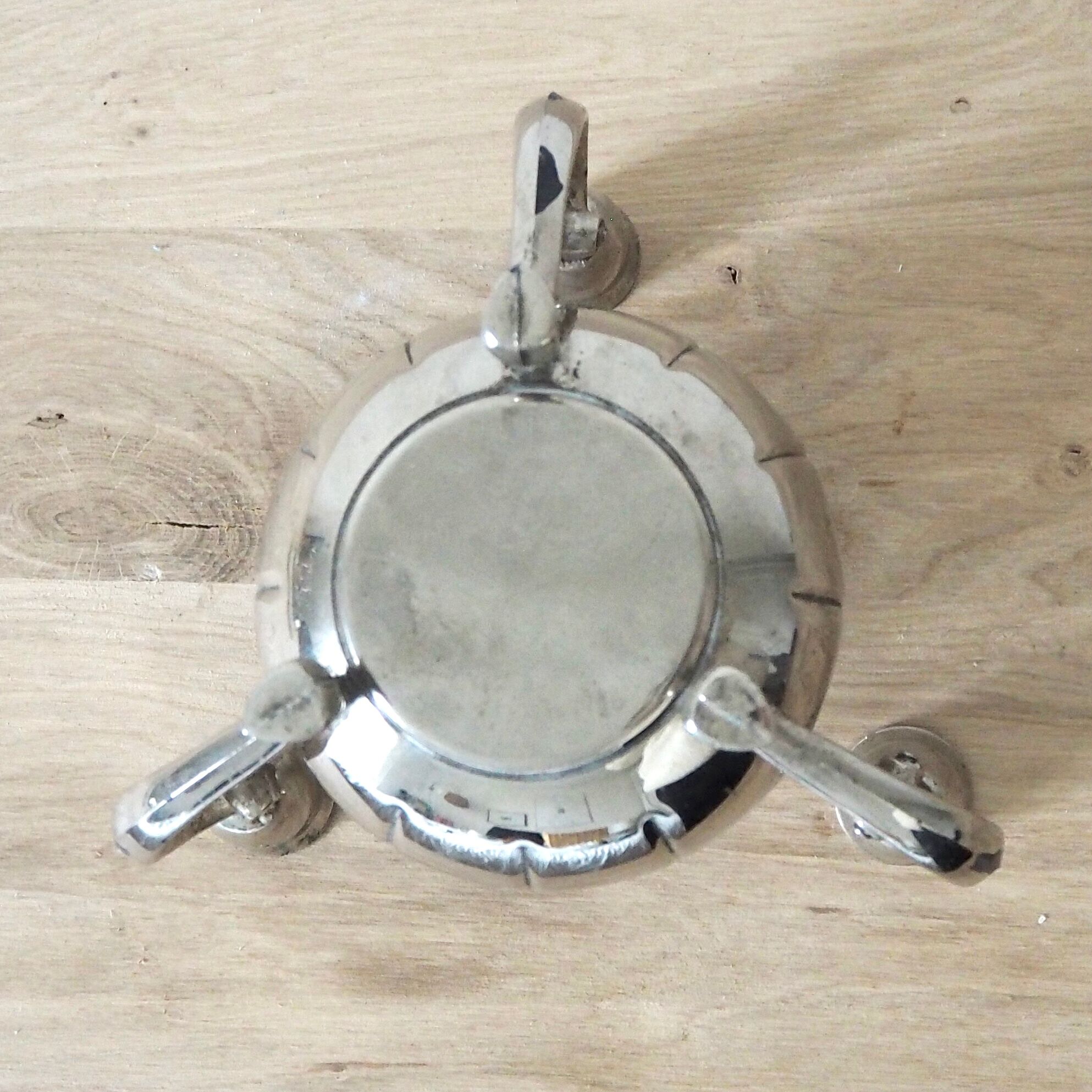 Triple silver plated candle holder