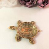 Figurine turtle gilded brass protective symbol