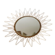 Sun mirror in gilded metal
