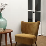 Velvet cocktail armchair