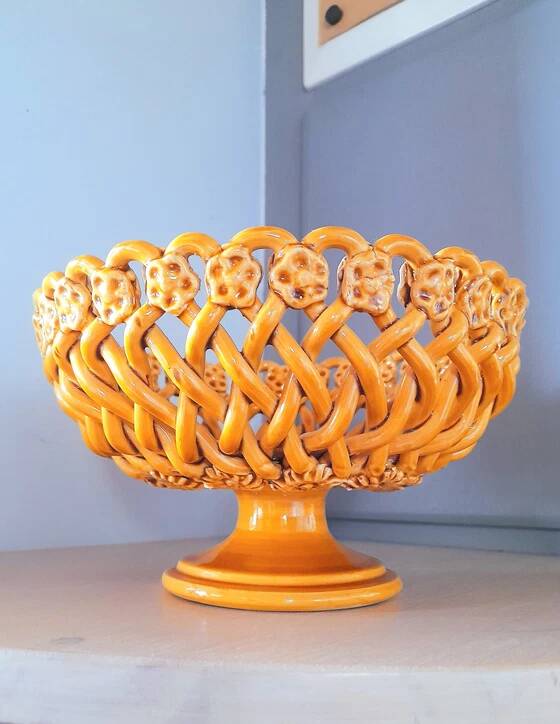 Woven basket on stand, Maison Pichon Uzès
