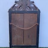 Antique mirror with gilded wood pediment, Louis XVI style