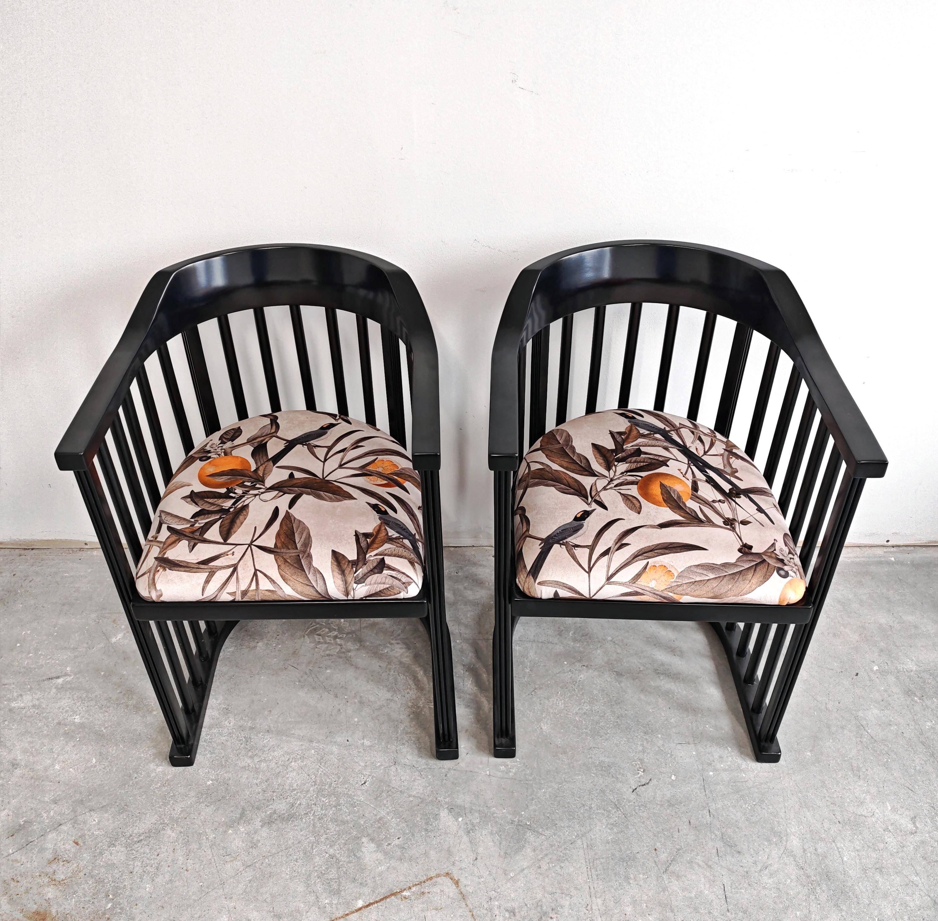 Paire de fauteuils Jugendstil Josef Hoffmann années 1910