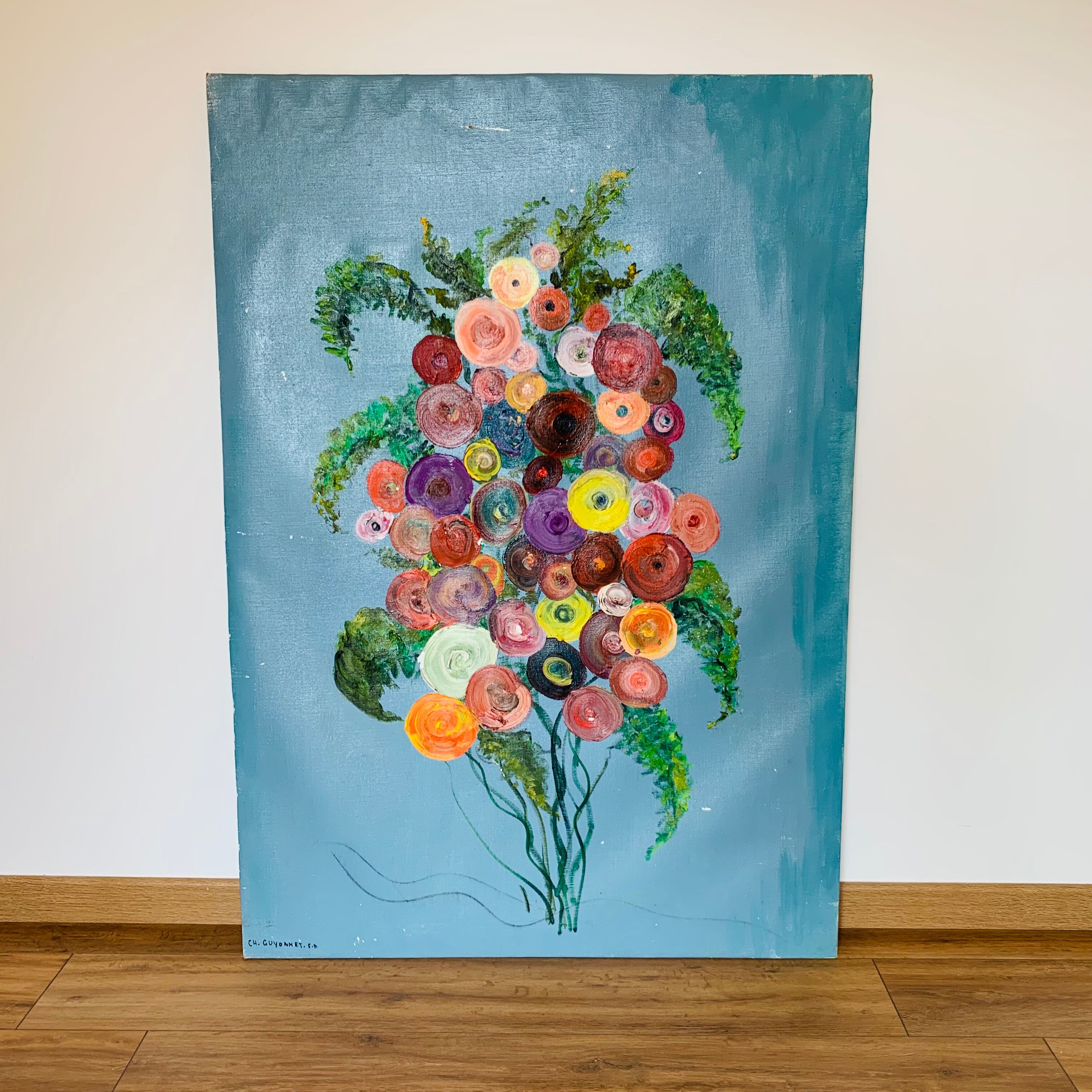 Large painting "Bouquet of flowers" - 95,5x135 cm